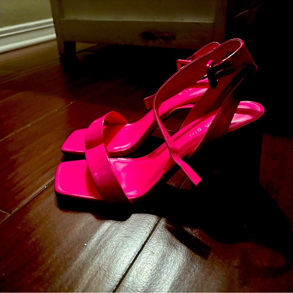 Hot Pink Platform Shoes with Chunky Heel Steve Madden